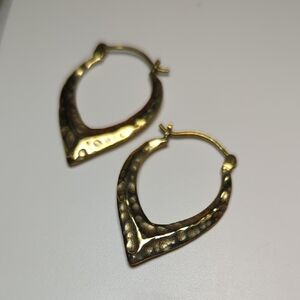 Jewelry Archives - Ask & Embla Vale Arrow Gold Textured Hoop Earrings